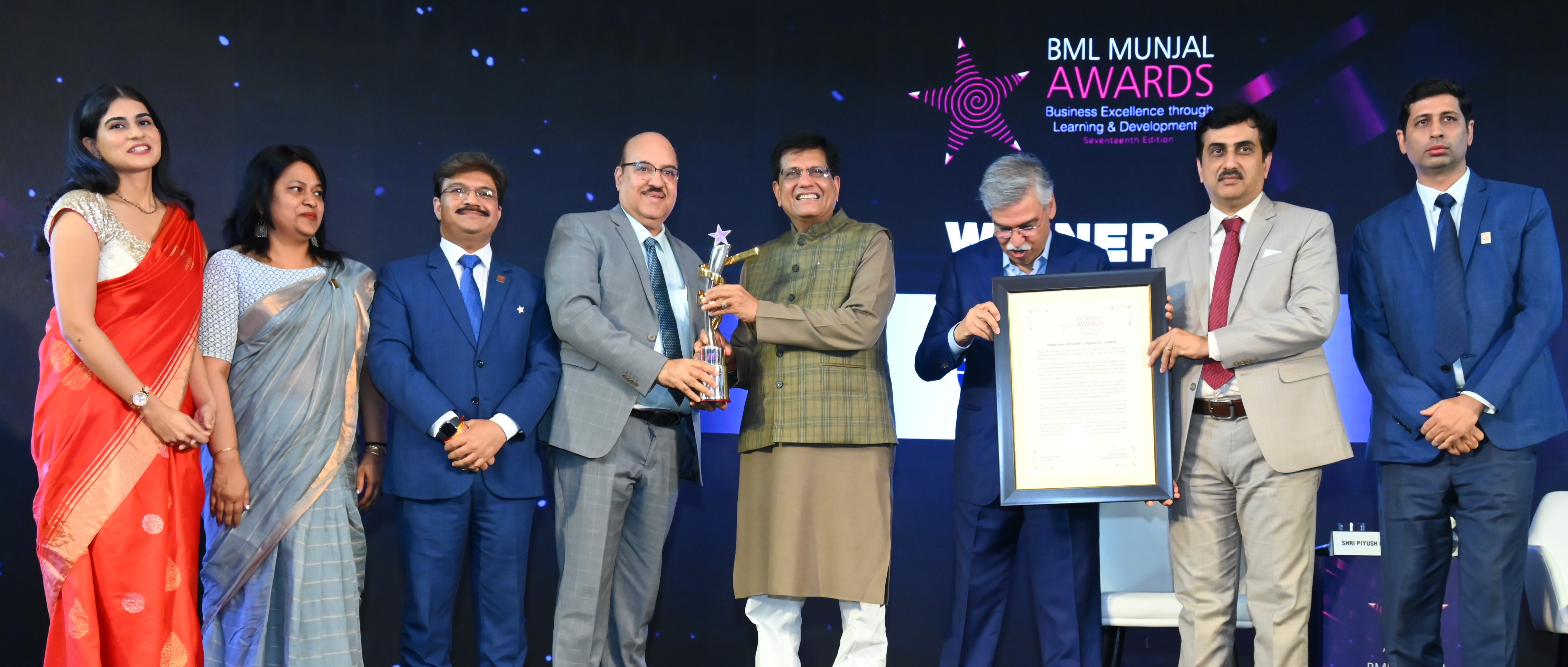 HPCL wins Sustained Excellence category award at the 17th Edition of BML Munjal Awards