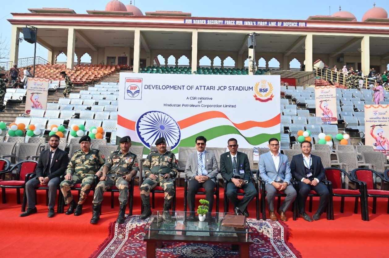 HPCL Enhances Visitor Experience at Attari-Wagah Border with CSR Initiative 300 Three-Seater Benches Installed to Support Public Comfort at the Iconic Stadium